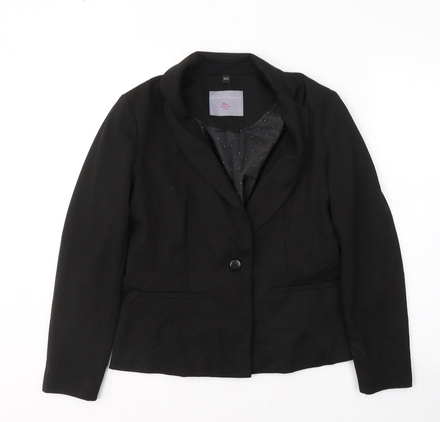 Womens UK Size 8 Dorothy Perkins Black Jacket