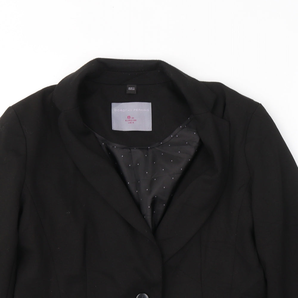 Womens UK Size 8 Dorothy Perkins Black Jacket