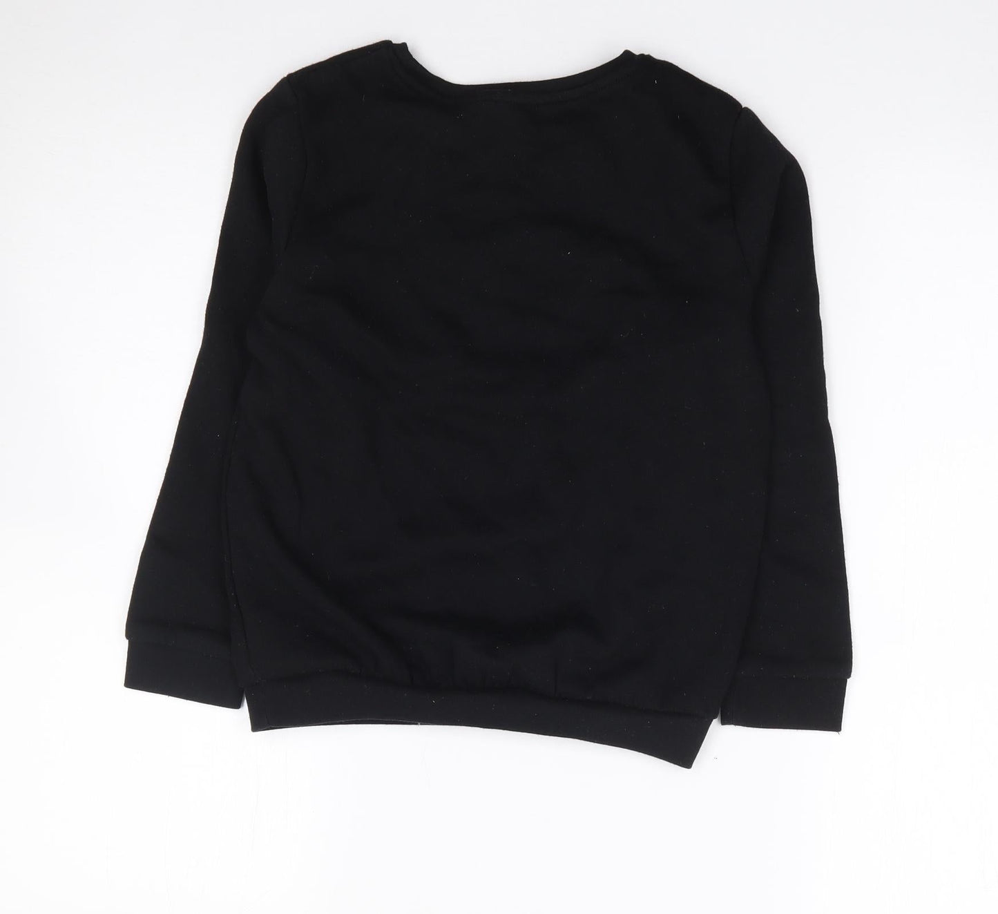 Primark Boys Black  Polyester Pullover Sweatshirt Size 8-9 Years  Pullover