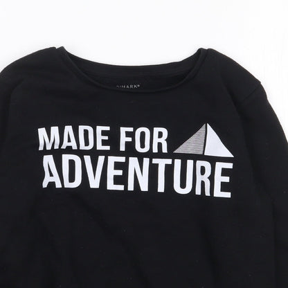 Primark Boys Black  Polyester Pullover Sweatshirt Size 8-9 Years  Pullover