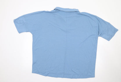Primark Womens Blue  Polyester Jersey Polo Size XL Collared