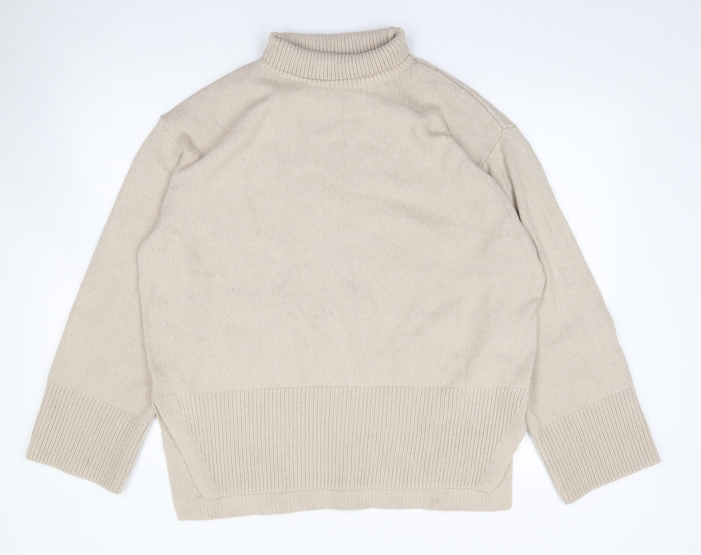 Womens UK Size S H&M Beige Tunic Jumper