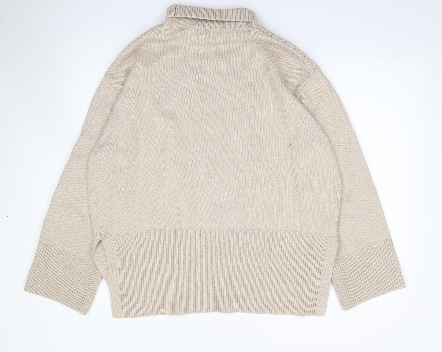 Womens UK Size S H&M Beige Tunic Jumper