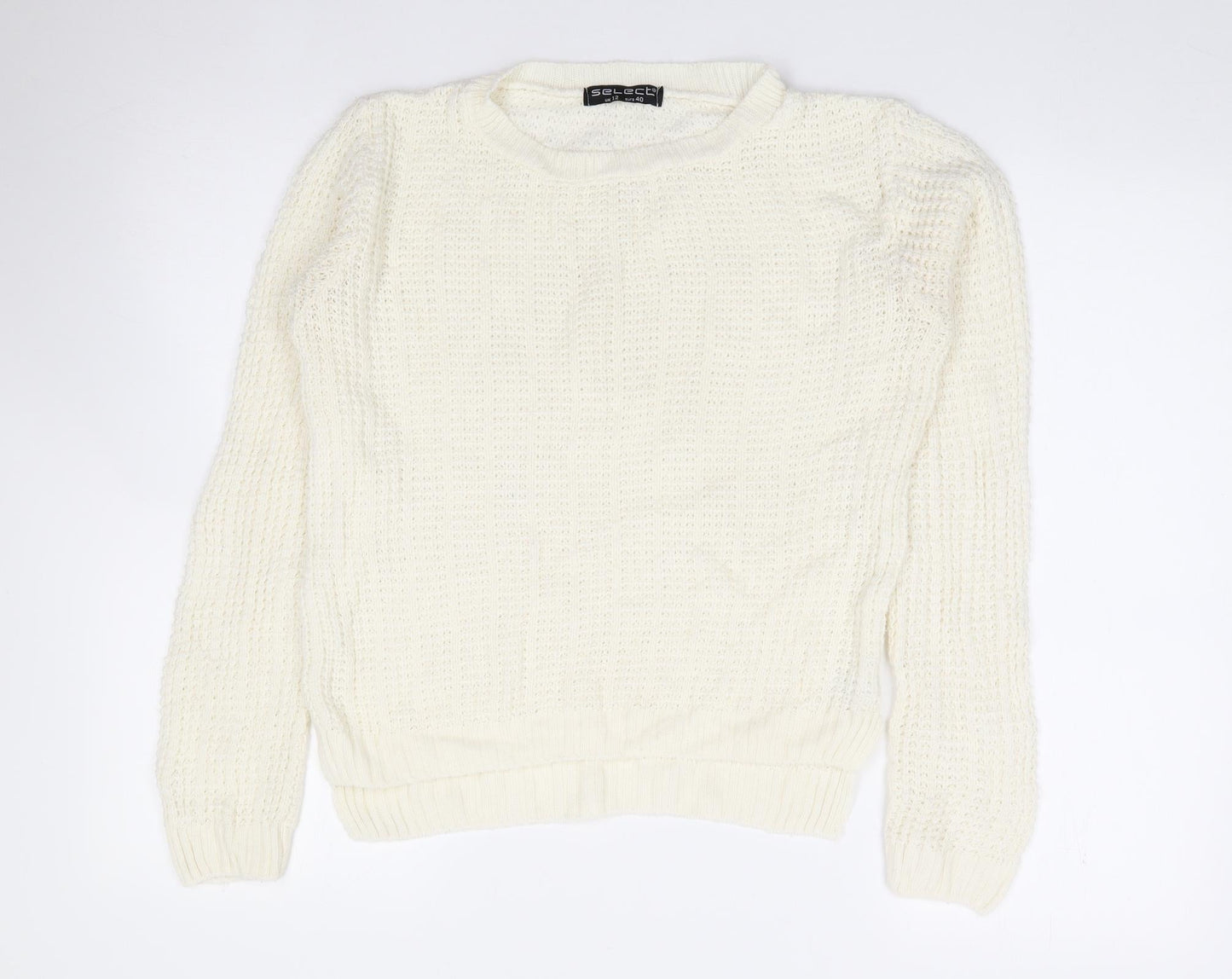 Womens UK Size 12 Select Ivory Pullover Jumper