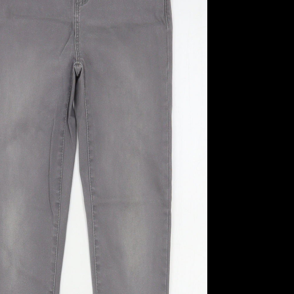 Denim & Co. Womens Grey  Cotton Skinny Jeans Size 8 L27 in Regular