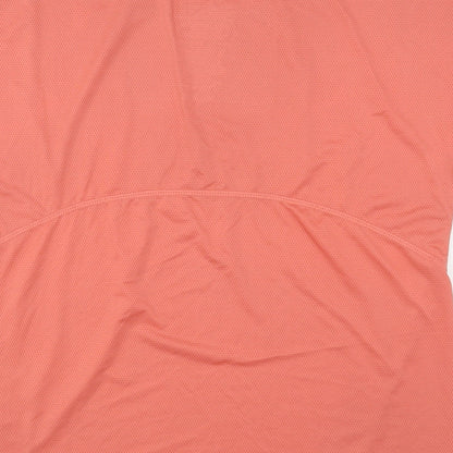 Workout Womens Pink  Polyester Basic T-Shirt Size 10 Round Neck