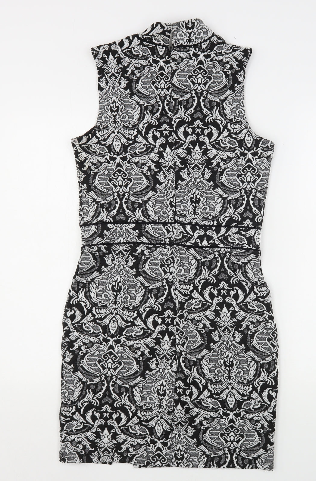 Miss Selfridge Womens Multicoloured Paisley Polyester Pencil Dress  Size 10  High Neck