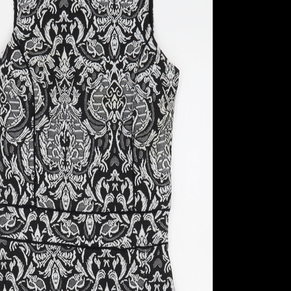 Miss Selfridge Womens Multicoloured Paisley Polyester Pencil Dress  Size 10  High Neck