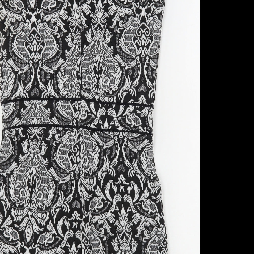 Miss Selfridge Womens Multicoloured Paisley Polyester Pencil Dress  Size 10  High Neck