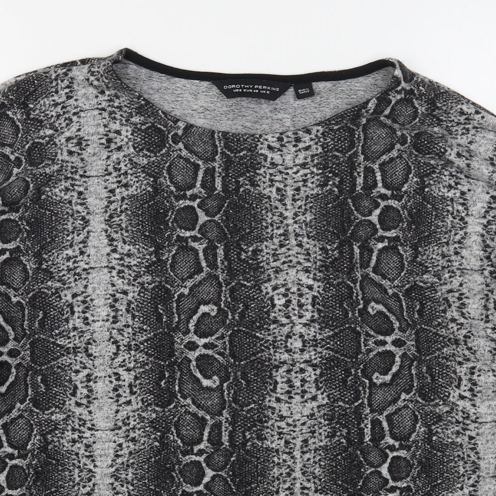 Womens UK Size 12 Dorothy Perkins Grey Pullover Jumper