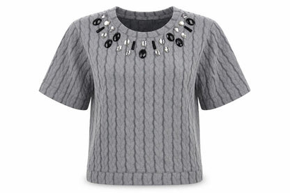 Womens UK Size XS Fransa Grey Basic Blouse