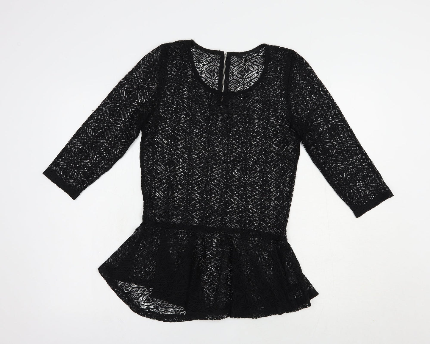 Womens UK Size 8 NEXT Black Basic Blouse