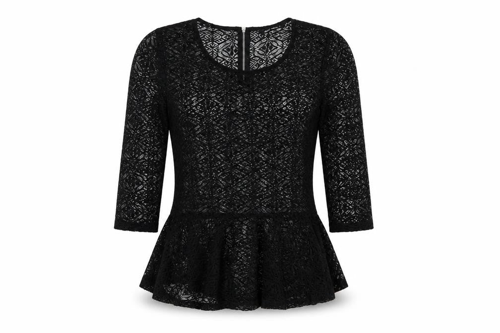 Womens UK Size 8 NEXT Black Basic Blouse