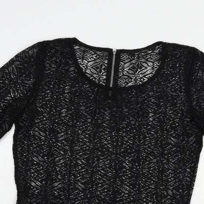 Womens UK Size 8 NEXT Black Basic Blouse