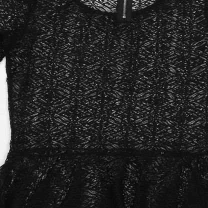 Womens UK Size 8 NEXT Black Basic Blouse