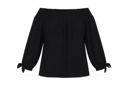 Womens UK Size 10 Dorothy Perkins Black Basic Blouse