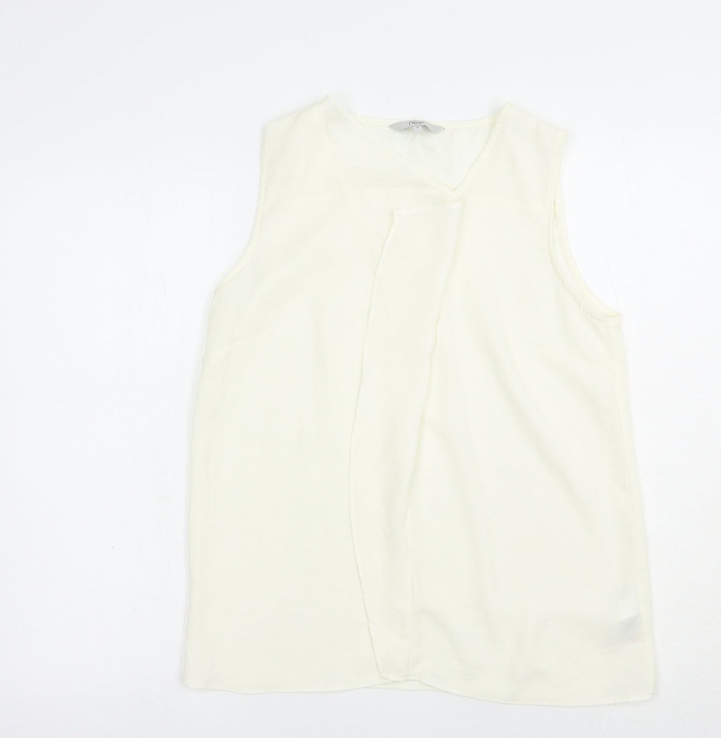 Womens UK Size 10 NEXT Ivory Basic Blouse
