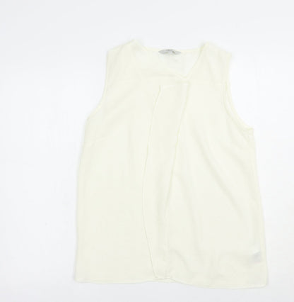 Womens UK Size 10 NEXT Ivory Basic Blouse
