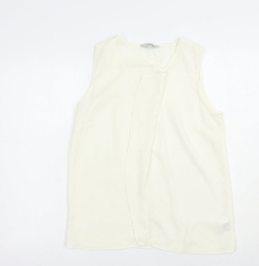 Womens UK Size 10 NEXT Ivory Basic Blouse