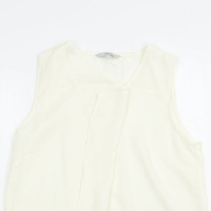Womens UK Size 10 NEXT Ivory Basic Blouse
