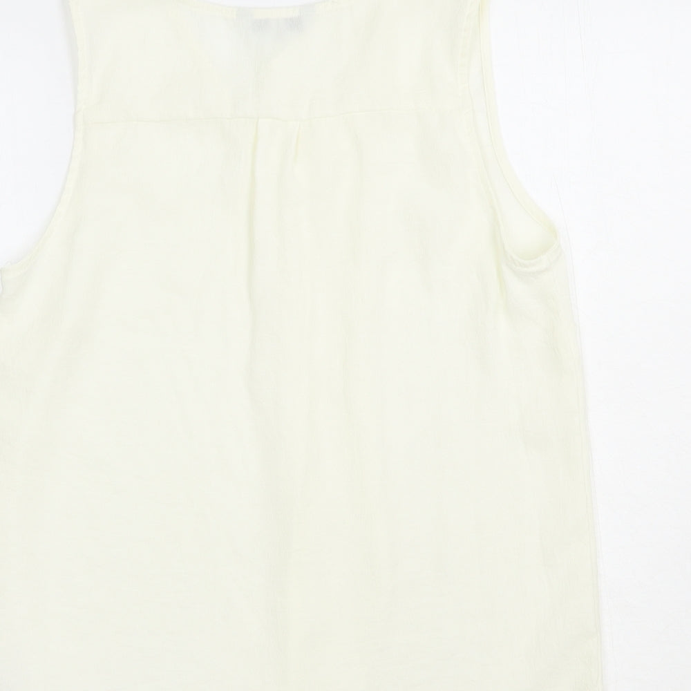 Womens UK Size 10 NEXT Ivory Basic Blouse