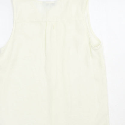 Womens UK Size 10 NEXT Ivory Basic Blouse