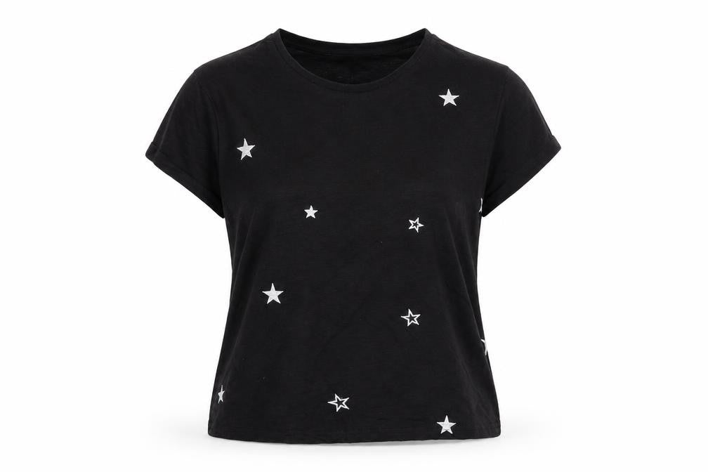 Womens UK Size 4 Primark Black Basic T-Shirt