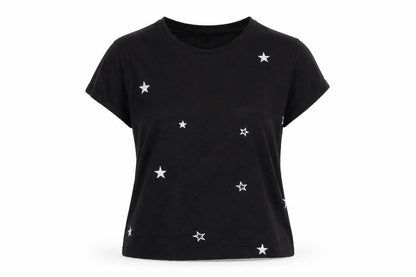 Womens UK Size 4 Primark Black Basic T-Shirt