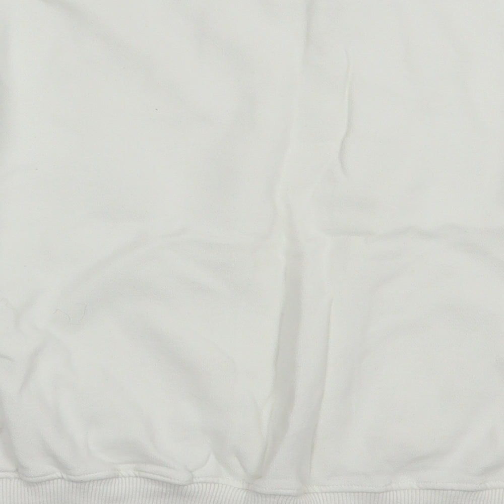NEXT Girls White  Cotton Pullover Sweatshirt Size 12 Years  Pullover - Rainbow