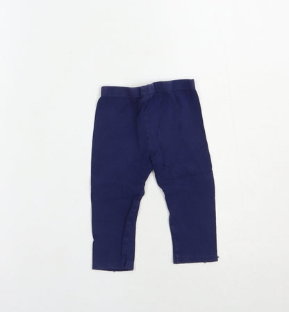 Baby Town Baby Blue  Cotton Jogger Leggings Size 12-18 Months