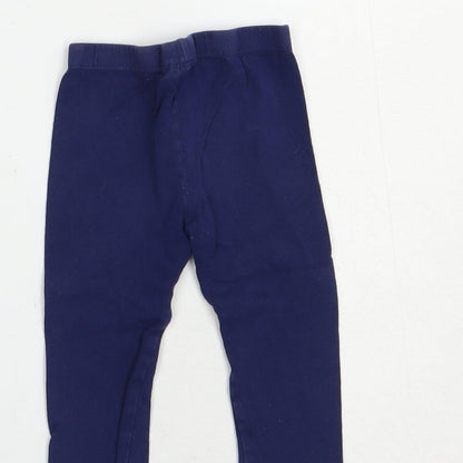 Baby Town Baby Blue  Cotton Jogger Leggings Size 12-18 Months