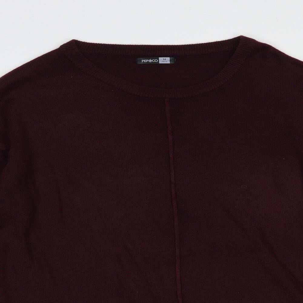 Womens UK Size 14 Pep & Co Purple Pullover Jumper