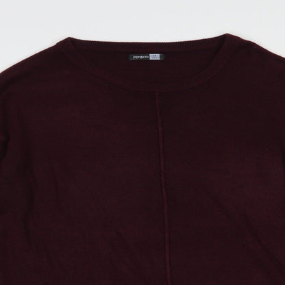 Womens UK Size 14 Pep & Co Purple Pullover Jumper
