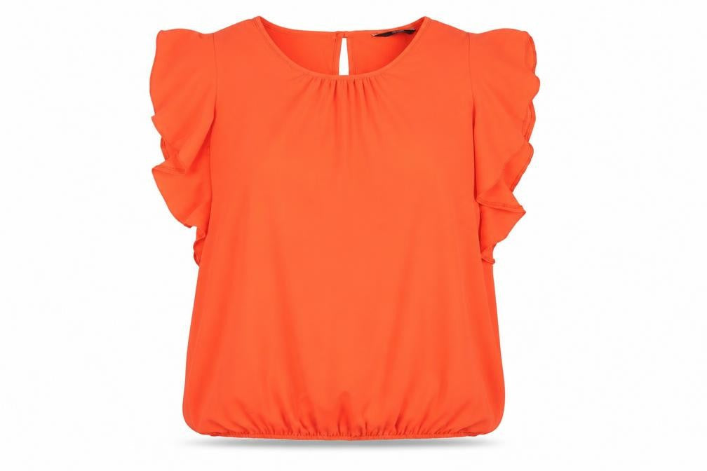 Womens UK Size 10 F&F Orange Basic Blouse