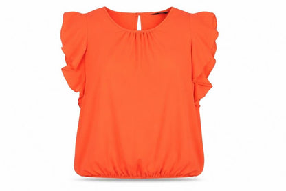 Womens UK Size 10 F&F Orange Basic Blouse
