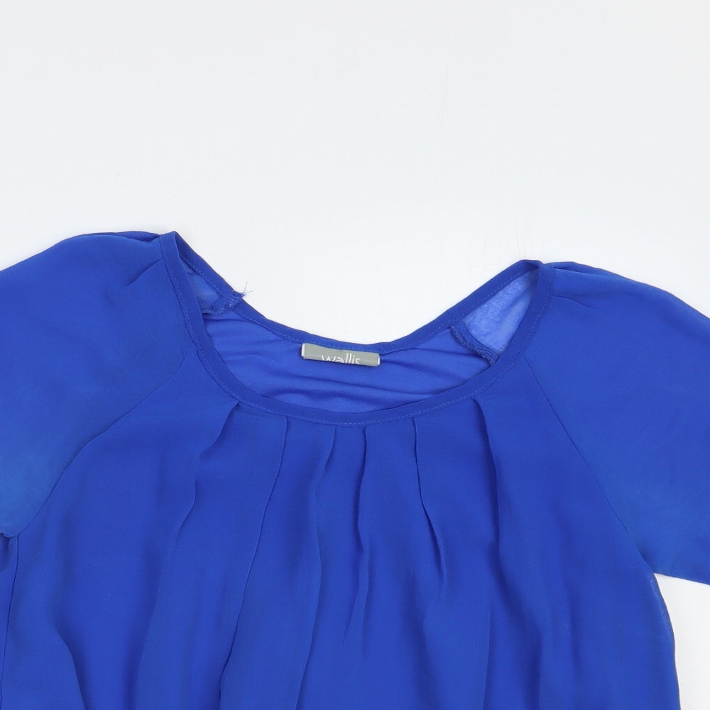 Womens UK Size S Wallis Blue Basic Blouse