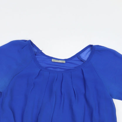 Womens UK Size S Wallis Blue Basic Blouse