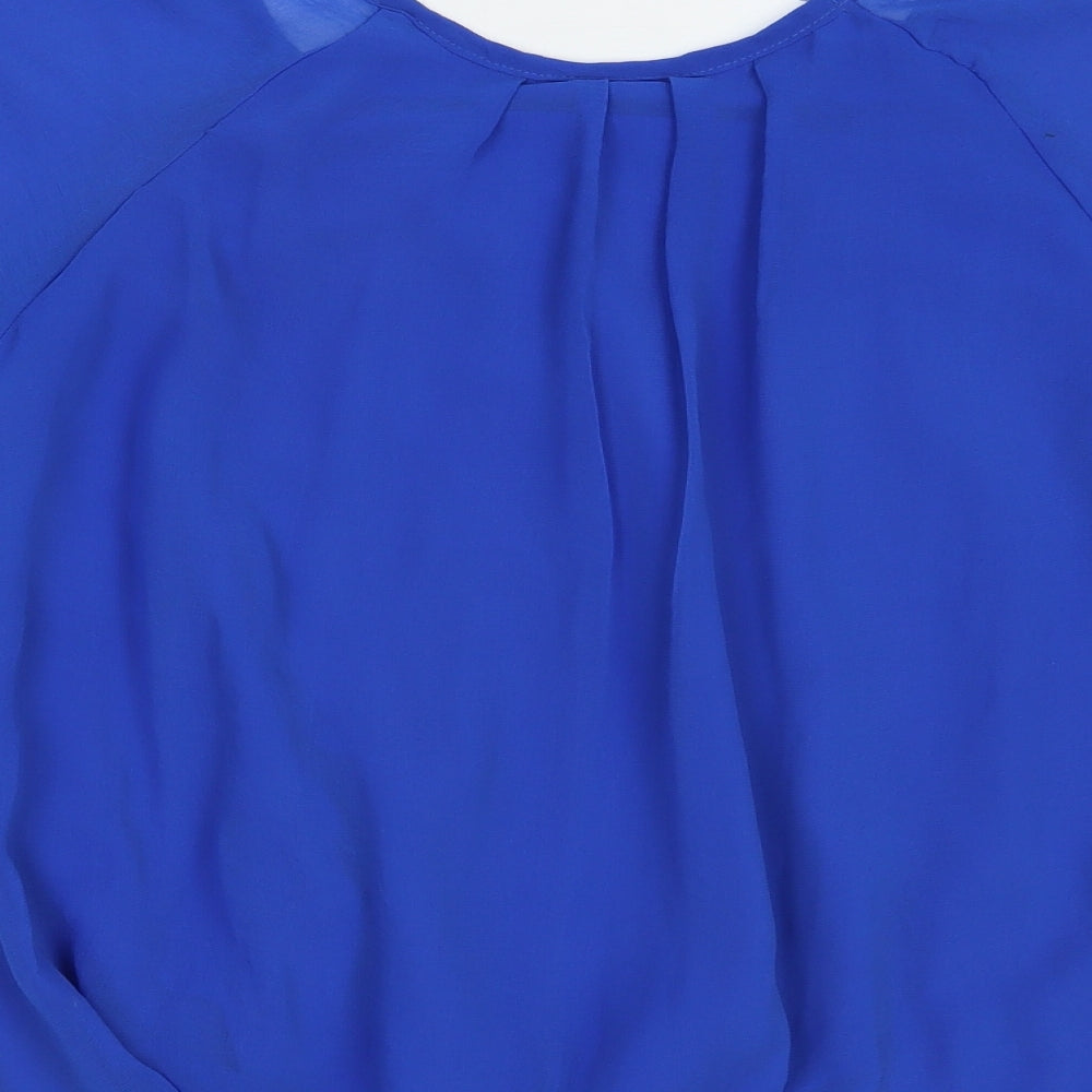 Womens UK Size S Wallis Blue Basic Blouse