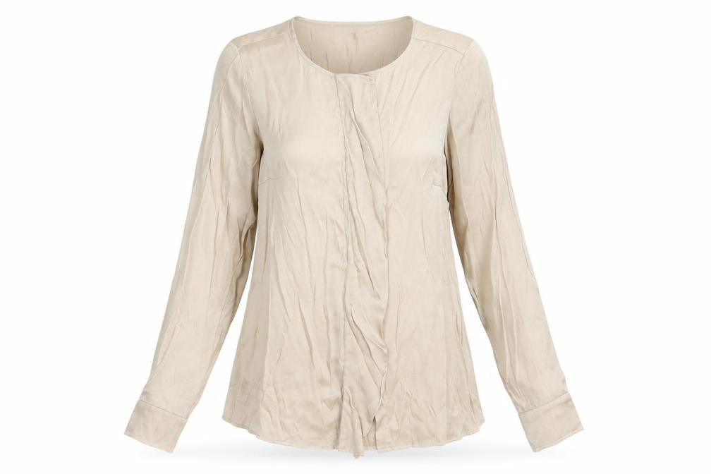 Womens UK Size 10 NEXT Beige Basic Button-Up