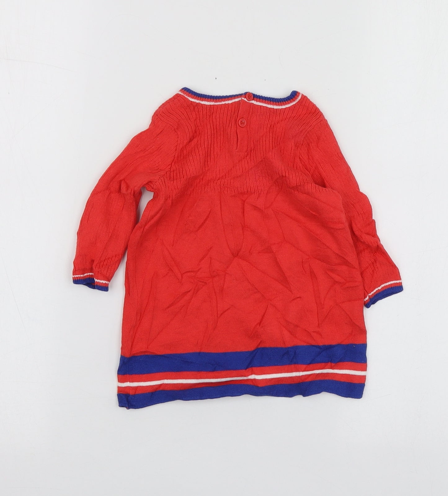 NEXT Girls Red  Cotton Pullover Jumper Size 3-6 Months