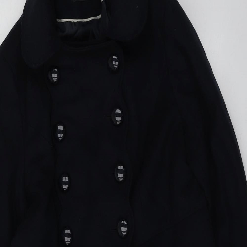 George Womens Blue   Overcoat Coat Size 10