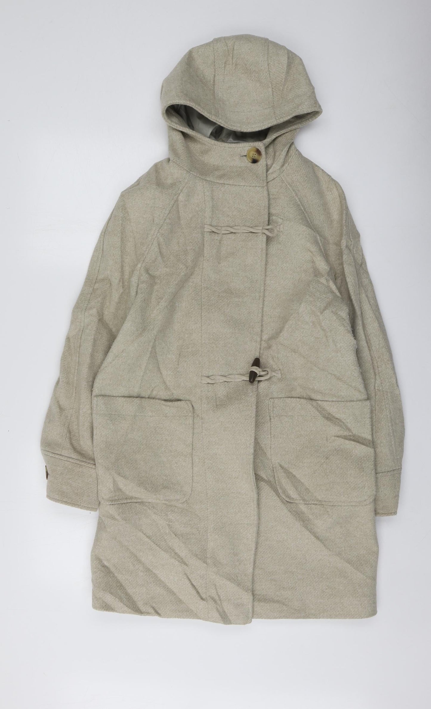 Womens UK Size 8 M&S Beige Pea Coat