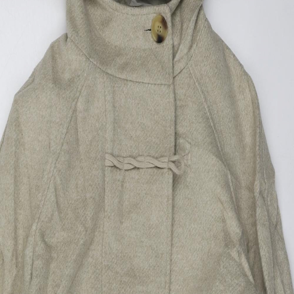 Womens UK Size 8 M&S Beige Pea Coat