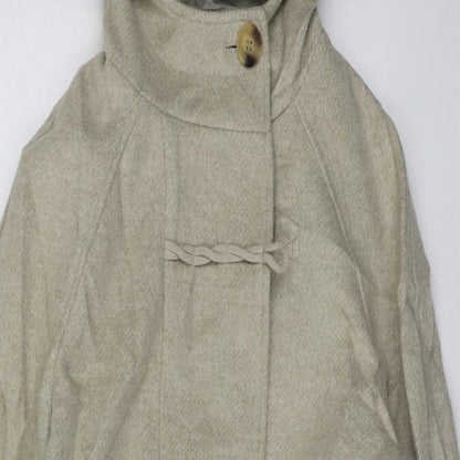 Womens UK Size 8 M&S Beige Pea Coat