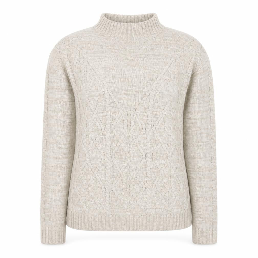 Womens UK Size S Papaya Beige Pullover Jumper