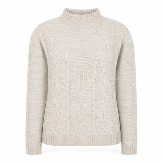 Womens UK Size S Papaya Beige Pullover Jumper