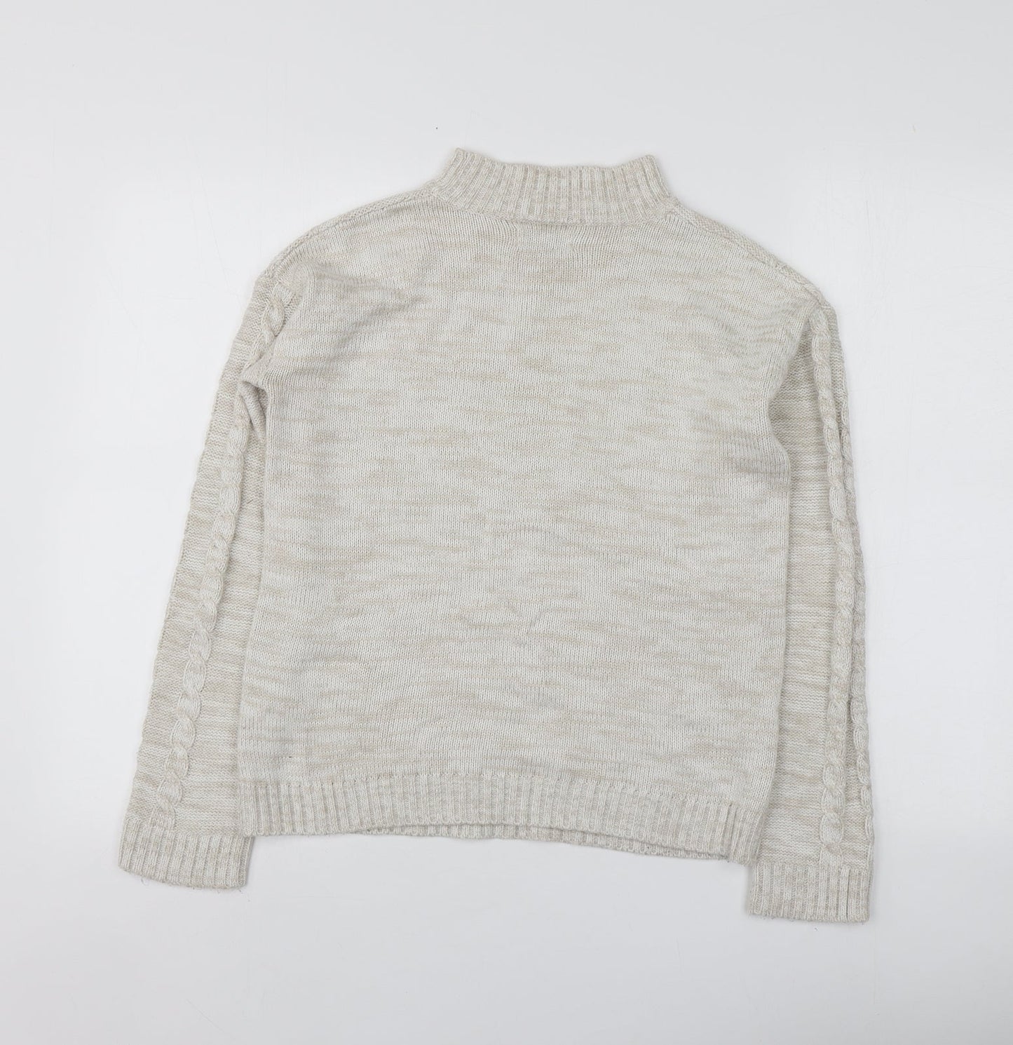 Womens UK Size S Papaya Beige Pullover Jumper