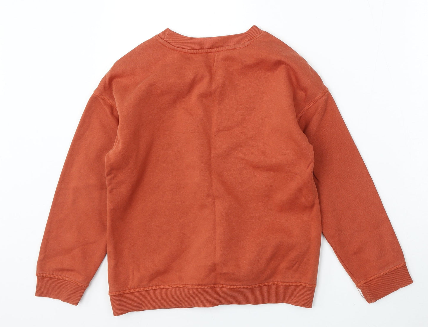 George Girls Orange  Cotton Pullover Hoodie Size 10 Years