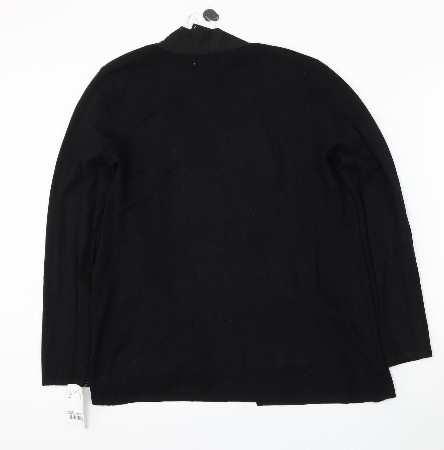 JAC Womens Black V-Neck  Rayon Cardigan Jumper Size 12