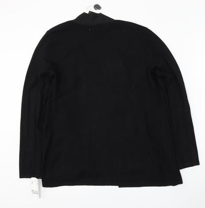 JAC Womens Black V-Neck  Rayon Cardigan Jumper Size 12